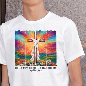 He is Not Here, He Has Risen Shirt, Christian Faith Tee, Jesus Easter Shirt, Easter Christian Gift, Jesus Tee