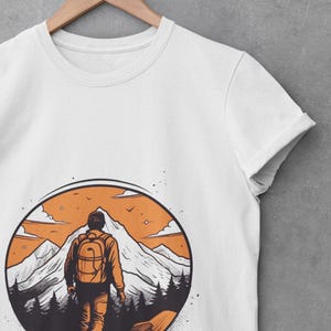 Adventure Into The Mountain T-shirt  Funny Outdoor Camping Gifts Men, Women  T-Shirt, Gift Camp Hiking Trip Lover, Tshirt For Friends