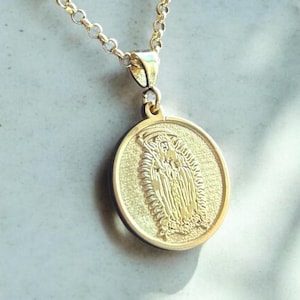 Collar de Santa Muerte, colgante de moneda de la Parca de plata, dije de cadena de la muerte de oro para mujer, medallón de cumpleaños de la muerte del ángel para hombre, regalo para ella