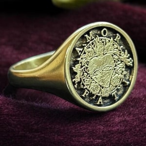 Amor Fati Ring, Memento Mori Signet Ring Men, Memento Vivere Pinky Ring Women, Stoic Ring, Memember Stoicism Jewelry, Birthday Gift for Him