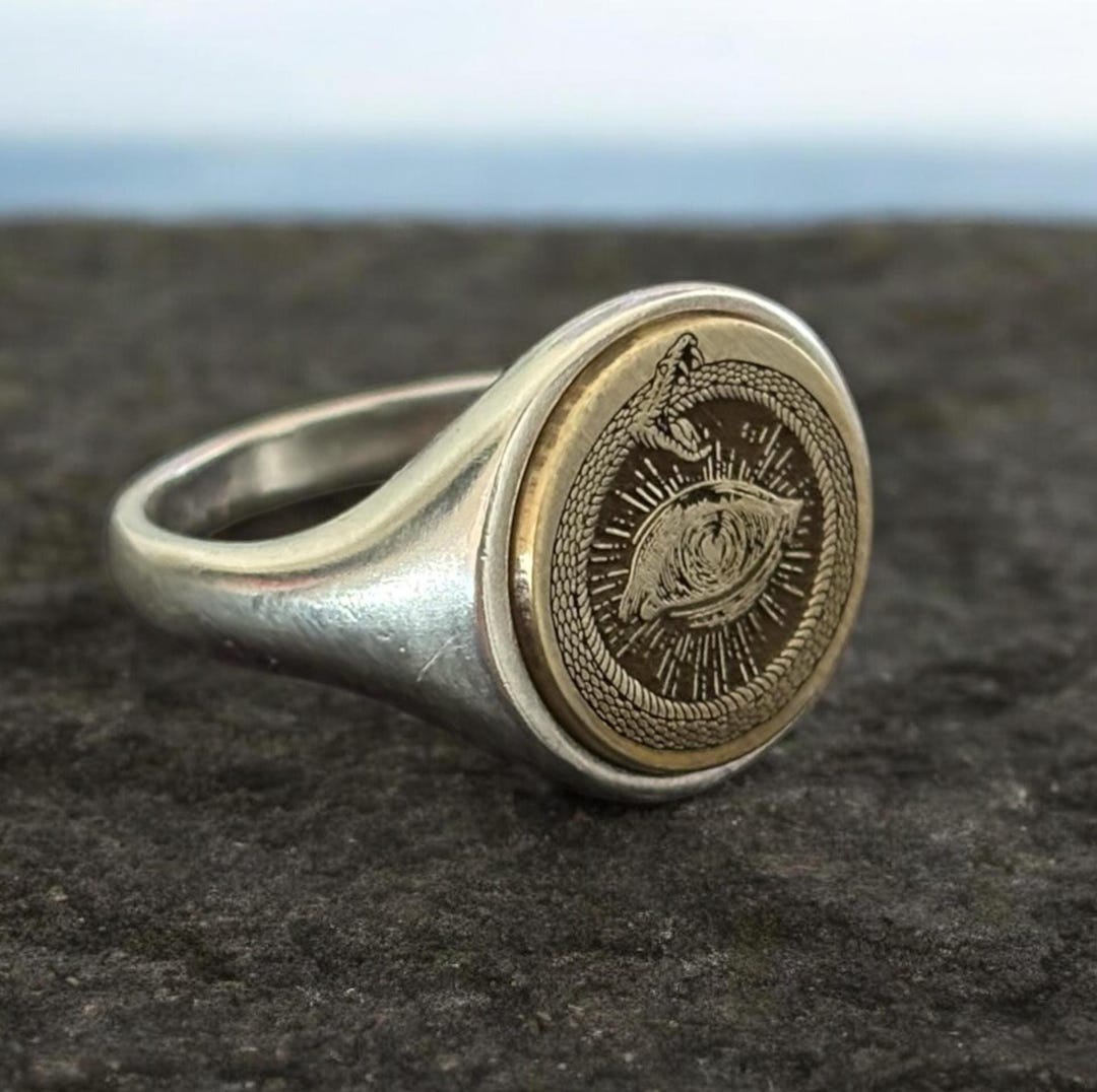 here's　OUROBOROS SIGNET PIERCE片耳 OUROBOROS SIGNET PIERCE GOLD – h'eres