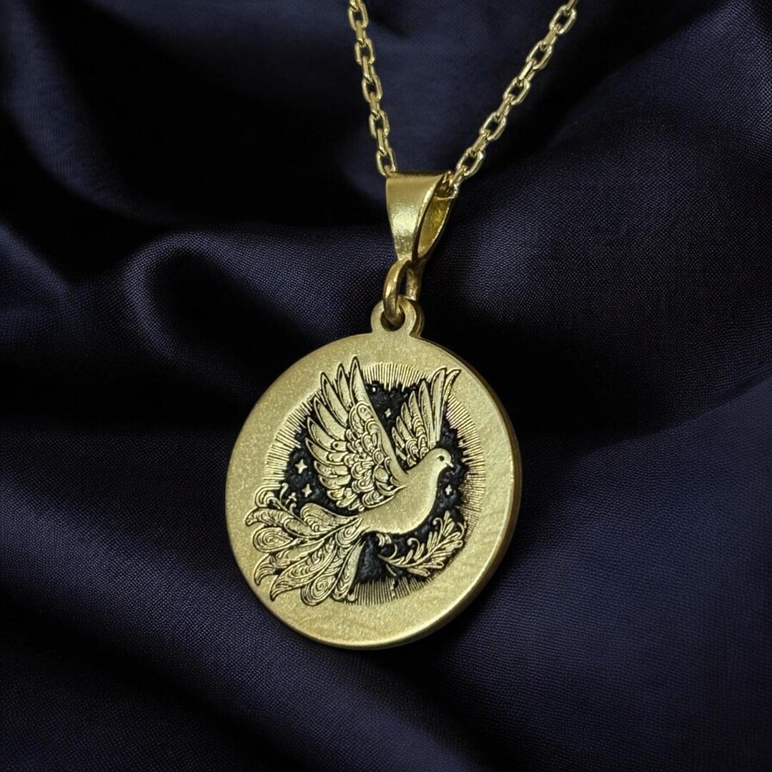 Sterling Silver Holy Spirit Dove Necklace – Christian Faith Pendant - Etsy