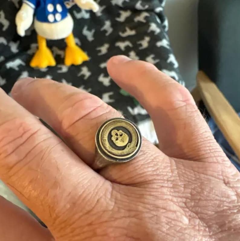 Ouroboros Ring, Skull Signet Ring Woman, Snake Jewelry, Serpent Pinky Ring Men, Leviathan Cross Gift, Satanic Gift for Him, Gift for Her image 5