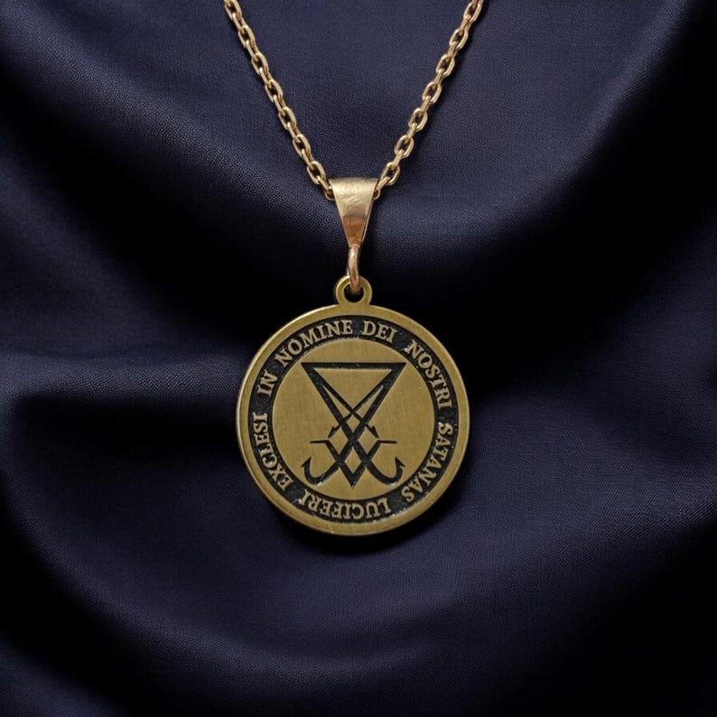 Sterling Silver Sigil of Lucifer Necklace Occult Symbol Pendant - Etsy UK