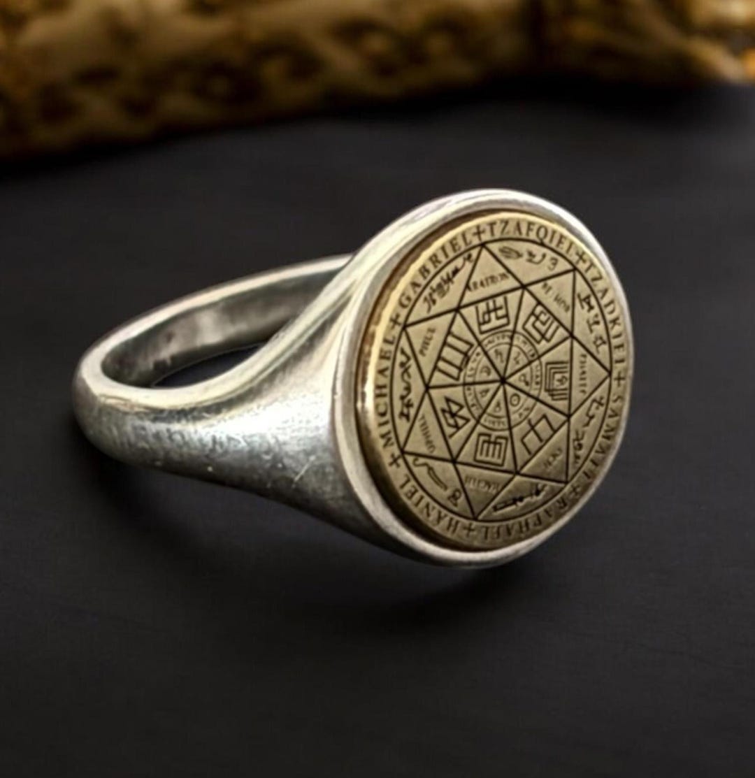 Seven Archangels Ring, Guardian Gabriel Signet Ring, Talisman Pinky ...