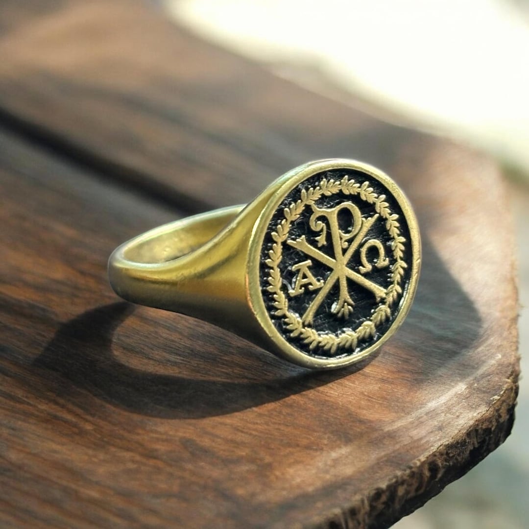 Chi Rho Cross Alpha Omega Ring, Christian Eastern Orthodox, Cross ...