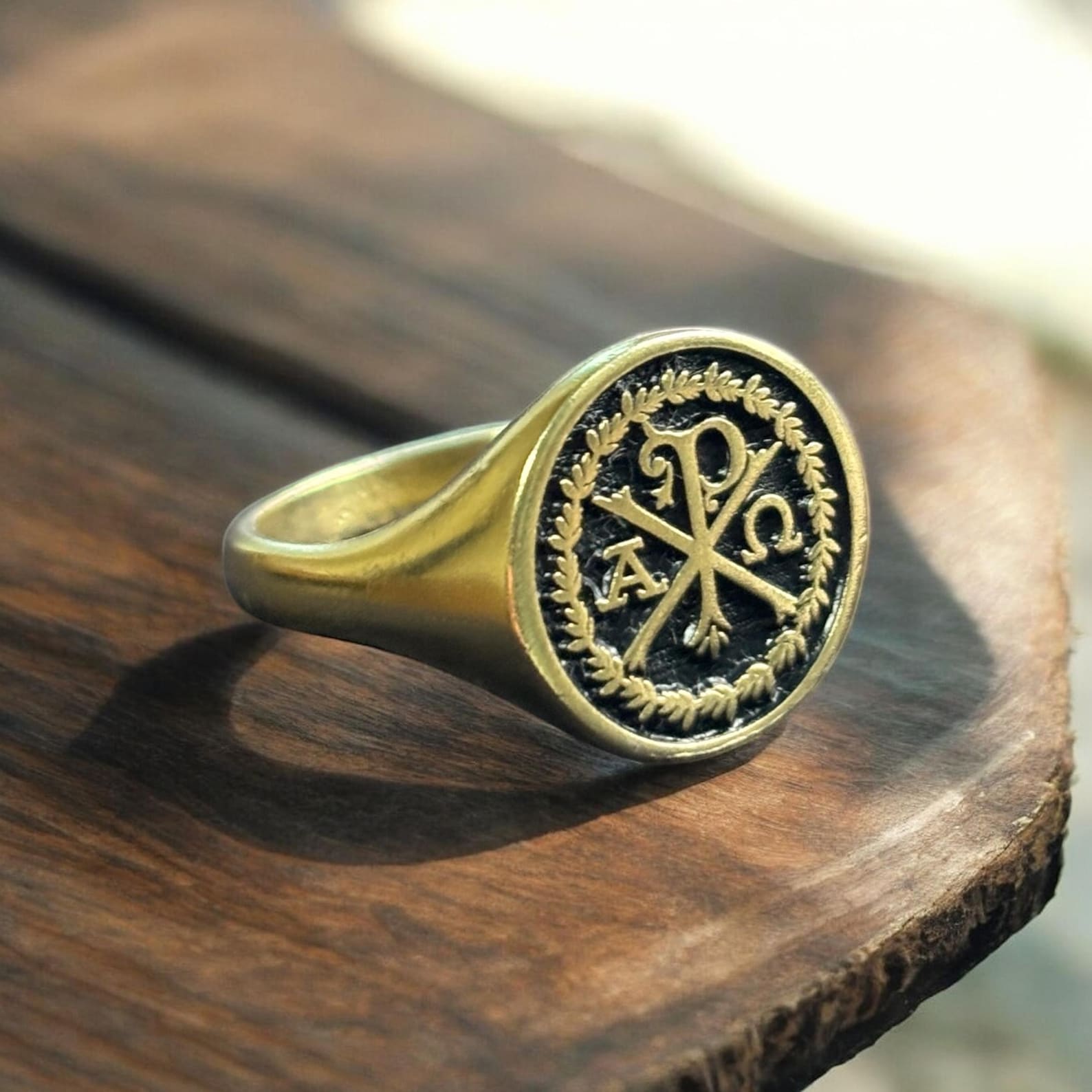 Chi Rho Cross Alpha Omega Ring, Christian Eastern Orthodox, Cross ...