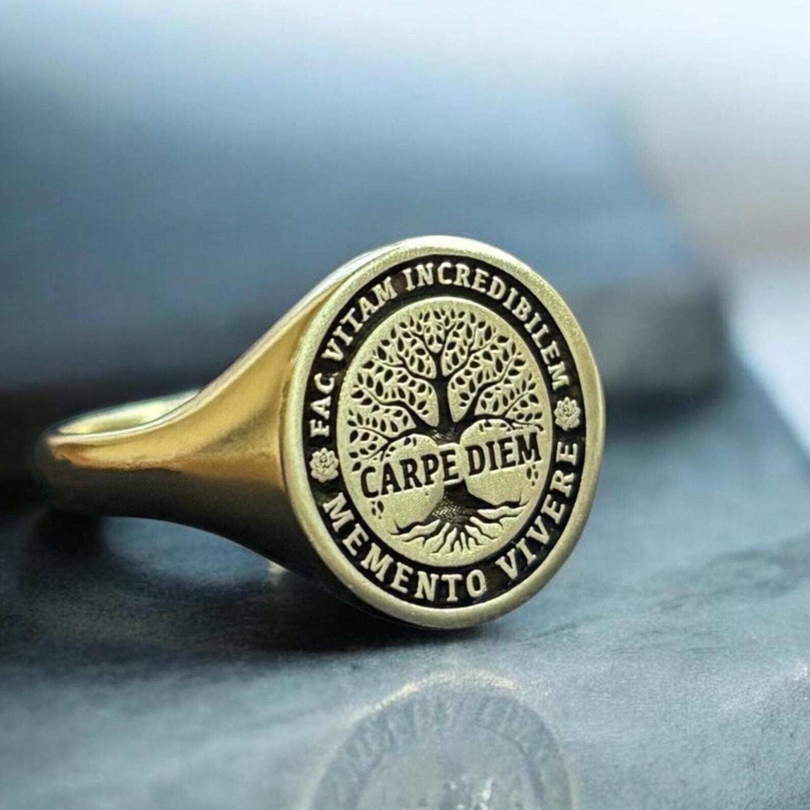 Memento Vivere Ring - Etsy