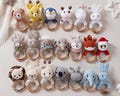Personalized Animal Crochet Rattle,Custom Wooden Baby Rattle,Engraved Crochet Toy Rattle With Name For Baby,Baby Shower Gift,Newborn Gift product logo