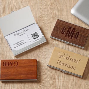 Gepersonaliseerde kaartendoos voor zakenvrouwen, kantoorcadeau, cadeau collega&#39;s, relatiegeschenk, aangepaste visitekaartjehouder, portemonnee voor visitekaartjes