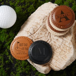 Custom Leatherette Golf Ball Marker for Wedding Gift,Personalized Golf Ball Marker Gift For Bestman,Handmade Ball Marker Set Gift for Him