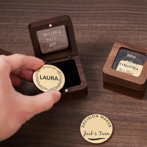 Personalized Decision Coin Gifts for Her,Handmade Decision Maker Gift For Him,Custom Flip To Decide Coin Couples Coin,Ideas Gift For Family