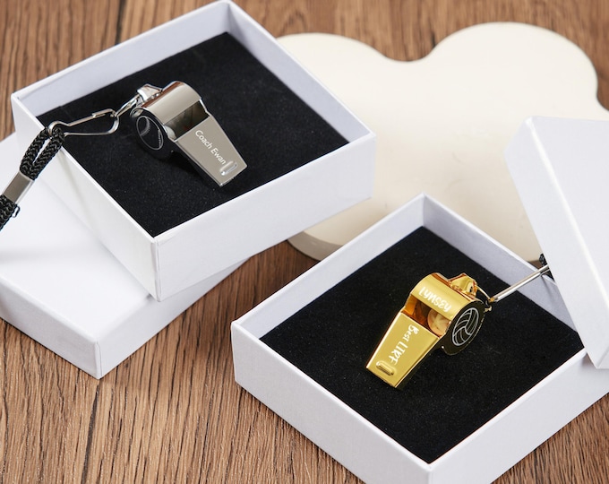 Custom Silver Whistle with Engraving Name,Engraved Sports Whistle Gift for Coach,Teacher Whistle Appreciation Gift,Whistle Pendant
