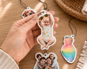 Personalized Photo Air Freshener, Custom Face Car Air Freshener, Picture Gift, Couple Gift, Family Gift, Memorial Gift