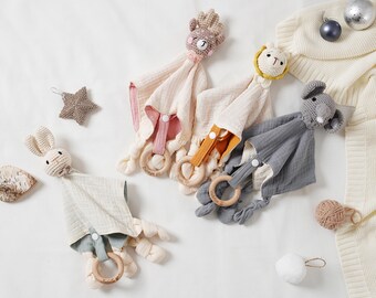 Kundenspezifisches Baby-Sicherheits-Deckengeschenk für sie, personalisierte Babytrösterdecken, mit Monogramm benutzerdefinierte Babypartygeschenke, Baby-Geschenke für neue Mütter