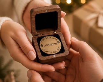 Custom Name Coin,Personalized Coin Box,Custom Flip Coin,Decision Making Coin,Couple Decision Coin,Tossing Coin,Gifts for Wife,Christmas Gift