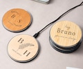 Personalized Wooden Wireless Charger Station Gift,Custom Name Wooden Wireless Charger Pad 15W Fast Charging,Portable Qi Wireless Charger