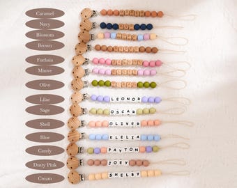 Personalized Pacifier Clip,Custom Soother Clip,Baby Shower Gift,Baby Pacifier Holder,Newborn Gift,Custom Dummy Clip,Baby Binky Clip