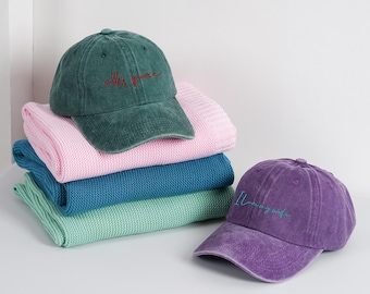 Gorra personalizada para papá con nombre bordado, gorra de béisbol bordada, gorra personalizada para regalo de fiesta, gorra con el logotipo de la empresa hecha a mano para regalo de compañero de trabajo
