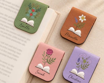 Personalised Magnetic Name Bookmark With Birth Flower-Perfect Book Lover Birthday Gift