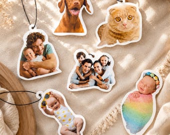 Custom Photo Air Freshener, Personalized Car Air Freshener, Custom Face Gift, Anniversary Gift, Car Mirror Decor