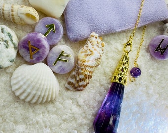Semi-Precious Stone Pendulum for Dowsing and Divination (3 Variants)