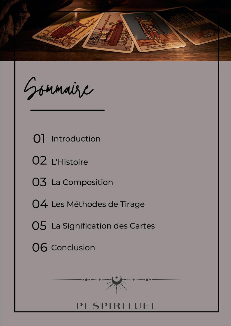 Guide du Tarot de Marseille - Ebook Illustré | 78 Fiches Explicatives des Cartes | Apprentissage et Lecture du Tarot