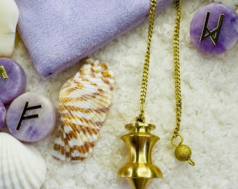 Solid Brass Divination Pendulum - Dowsing and Divination Tool