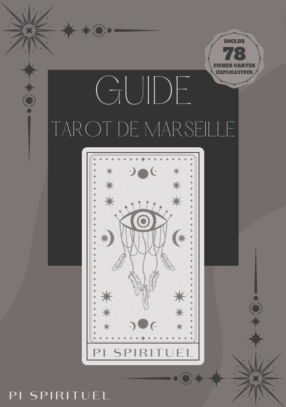 Guide du Tarot de Marseille - Ebook Illustré | 78 Fiches Explicatives des Cartes | Apprentissage et Lecture du Tarot