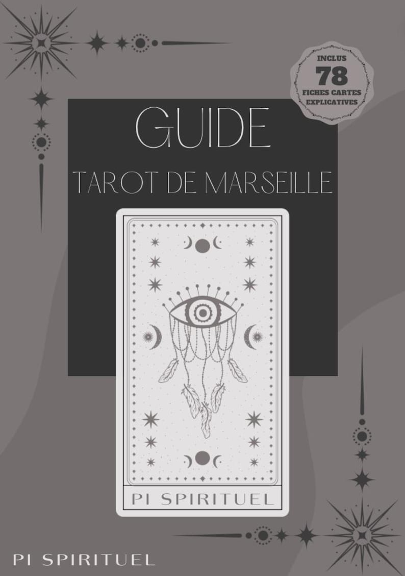 Guide du Tarot de Marseille - Ebook Illustré | 78 Fiches Explicatives des Cartes | Apprentissage et Lecture du Tarot