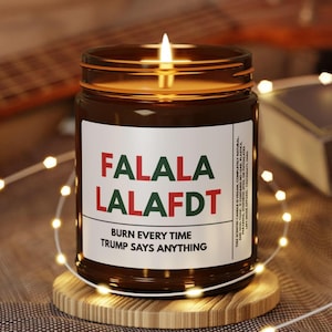 FDT Holiday Scented Soy Candle, Funny Political Democratic Gift, Gift for Liberal Democrats, Polite Anti Trump Gift, Maga-Anti gift