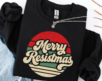 Merry Resistmas Retro Jultomtejul, Progressiv Jultröja