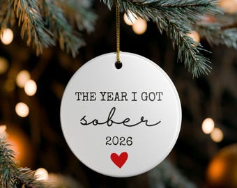 Sobriety Milestone Ornament Gift