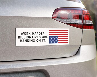 Imán para coche antimultimillonario, pegatina magnética anti Trump, imán para la justicia social