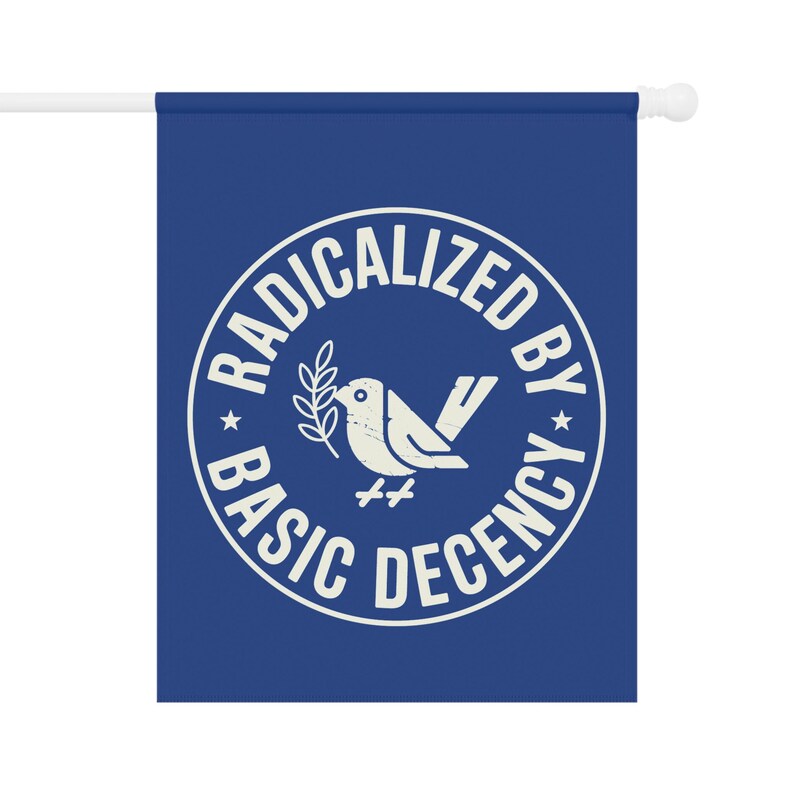 Radikalisiert durch Basic Decency Flagge, Demokratische Yard Flagge, Flagge für soziale Gerechtigkeit Bild 5