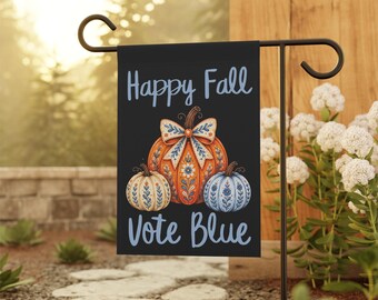 Democratic Vote Yard Flag, Fall Progressive Garden Flag