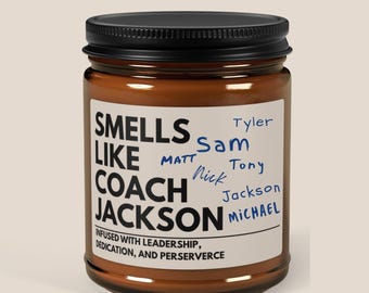 Funny Custom Coach Gift, Personalized Soy Candle
