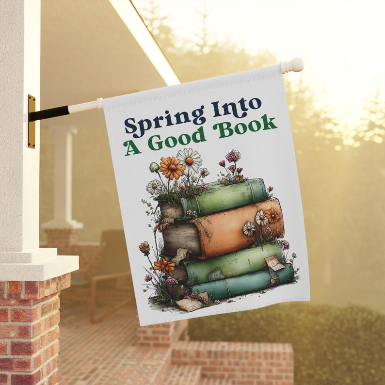 Library Flag Sign Free Library Flag, Spring Community Library Flag, Spring Yard or Garden ...