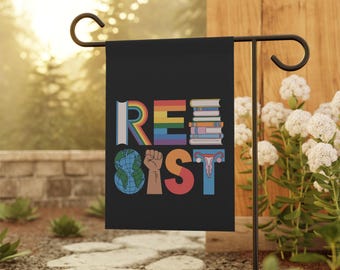 Resist Democratic Yard Flag, Anti Maga Flag, Polite Anti Maga Garden Flag, Anti Trump, Liberal Yard Flag, Social Justice Flag