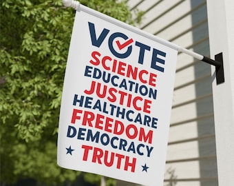 Vote Yard Sign or Flag, Democrat Vote Flag, Polite Anti Trump Flag, Subtle Anti Maga, Democrat Yard Flag, Garden Flag Vote, Voting Rights