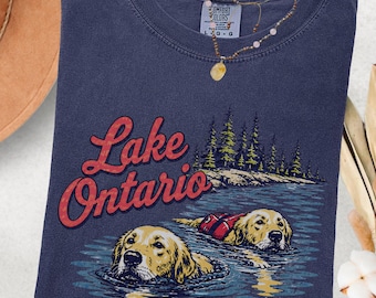 Protesttröja för Golden Retriever i Lake Ontario, retro demokratisk tröja