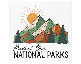 Protect Our National Parks Car Magnet, Gift for National Park Lover