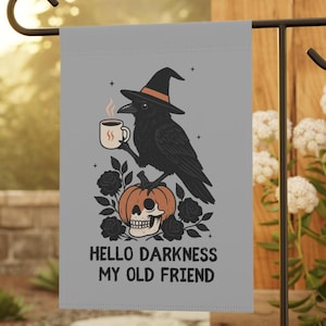 Halloween Decorative Yard Flag, Gifts-for-Halloween, Gift-for Halloween-Lover, Gifte-for Halloween, Crow Lover Gifted, Black Raven Crowing