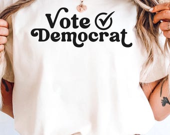 Camiseta Vote Democrat Comfort Colors®, Vote Democrat, Camiseta de campaña política, Elecciones 2026