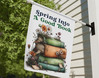 Free Library Flag, Spring Community Library Flag, Spring Yard or Garden Flag, Reading Sign