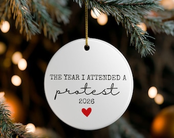 Protest Milestone Ornament, Gift for Activist