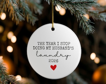Funny Marriage Milestone Ornament, Feminist Gift