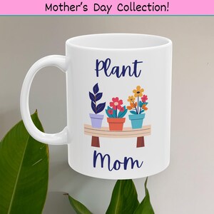Tazza &quot;Mamma delle Piante&quot;, tazza con pianta per la festa della mamma, graziosa tazza da caffè, decorazione per giardinieri d&#39;interni, mamma della natura, 313 ml