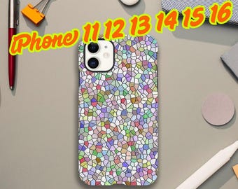 Custodia per telefono Calming Rock Puzzle per iPhone 11, 12, 13, 14, 15, 16, consapevolezza della salute mentale - Protezione resistente a doppio strato