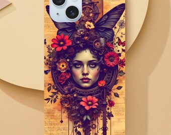 Steampunk Phone Case – Unique Vintage Design, Double-Layer Protection
